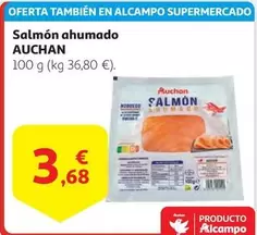 Oferta de Auchan - Salmón Ahumado por 3,68€ en Alcampo
