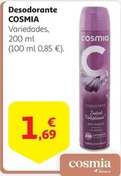 Oferta de Cosmia - Desodorante por 1,69€ en Alcampo