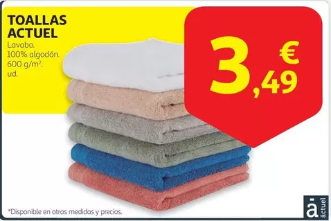 Oferta de Actuel - Toallas por 3,49€ en Alcampo
