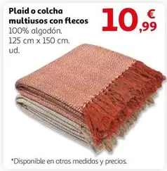 Oferta de Plaid O Colcha Multiusos Con Flecos por 10,99€ en Alcampo