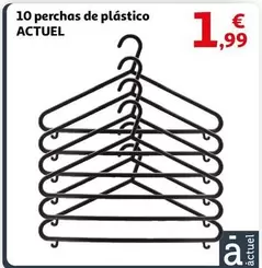 Oferta de Actuel - 10 Perchas De Plástico por 1,99€ en Alcampo