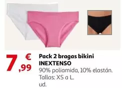 Oferta de Inextenso - Pack 2 Bragas Bikini por 7,99€ en Alcampo