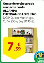 Oferta de Alcampo - Queso De Oveja Curado Con Leche Cruda por 7,59€ en Alcampo