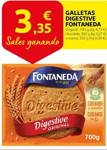 Oferta de Fontaneda - Galletas Digestive por 3,35€ en Alcampo