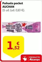 Oferta de Auchan - Panuelo Pocket por 1,52€ en Alcampo