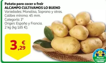 Oferta de Alcampo - Patata Para Cocer O Freír por 3,29€ en Alcampo