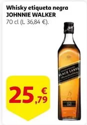Oferta de Johnnie Walker - Whisky Etiqueta Negra por 25,79€ en Alcampo