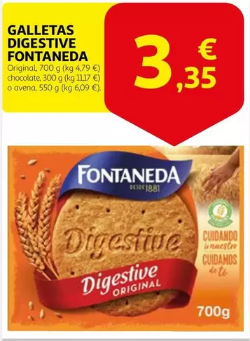 Oferta de Fontaneda - Galletas Digestive por 3,35€ en Alcampo