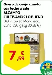 Oferta de Alcampo - Queso De Oveja Curado Con Leche Cruda por 7,59€ en Alcampo