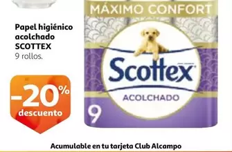 Oferta de Scottex - Papel Higienico Acolchado en Alcampo