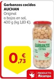 Oferta de Auchan - Garbanzos Cocidos por 0,73€ en Alcampo