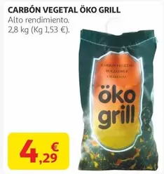 Oferta de Carbón Vegetal Oko Grill por 4,29€ en Alcampo