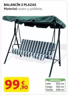 Oferta de Balancín 2 Plazas por 99,9€ en Alcampo