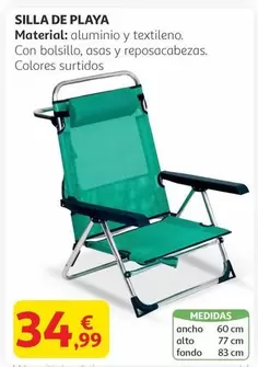 Oferta de Silla De Playa por 34,99€ en Alcampo