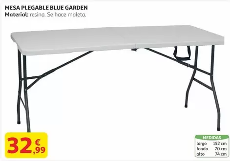 Oferta de Mesa Plegable Blue Garden por 32,99€ en Alcampo