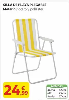Oferta de Silla De Playa Plegable por 24,99€ en Alcampo