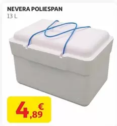 Oferta de Nevera Poliespan por 4,89€ en Alcampo