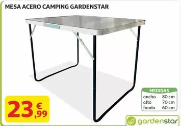 Oferta de Mesa Acero Camping por 23,99€ en Alcampo