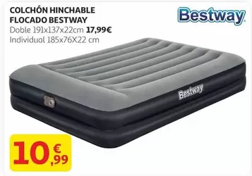 Oferta de Bestway - Colchon Hinchable Flocado por 10,99€ en Alcampo