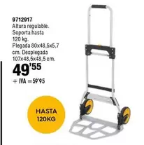 Oferta de Ironside - Carretillas Plegables Base Aluminio por 49,55€ en Cofac