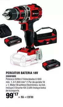 Oferta de Percutor Bateria 18V por 99,17€ en ferrOkey