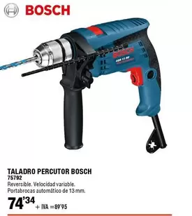 Oferta de Bosch - Taladro Percutor por 74,34€ en ferrOkey