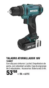 Oferta de Wesco - Taladro Atornillador por 53,68€ en ferrOkey