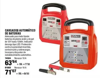 Oferta de Solter - Cargador Automático De Baterias por 63,64€ en ferrOkey