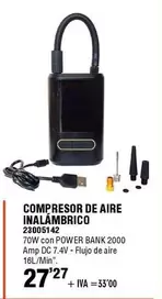 Oferta de Aire - Compresor De  Inalámbrico en ferrOkey