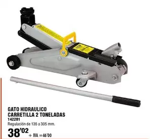 Oferta de Carretilla - Gato Hidraulico  2 Toneladas por 38,02€ en ferrOkey