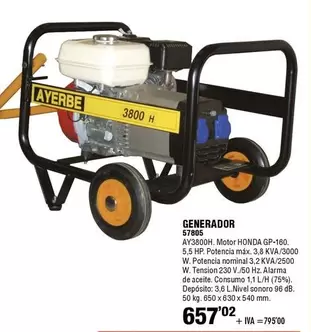 Oferta de Ayerbe - Generador por 657,02€ en ferrOkey