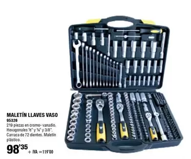 Oferta de Maletín Llaves Vaso 95326 por 98,35€ en ferrOkey