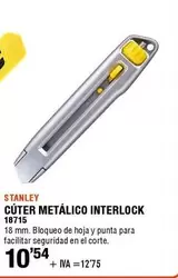 Oferta de Stanley - Cuter Metalico Interlock por 10,54€ en ferrOkey