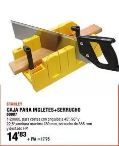 Oferta de Stanley - Caja Para Ingletes+serrucho por 14,83€ en ferrOkey
