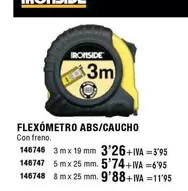 Oferta de Ironside - Flexómetro Abs/caucho por 3,26€ en ferrOkey