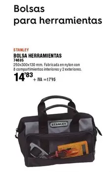 Oferta de Stanley - Bolsas Para Herramientas por 14,83€ en ferrOkey