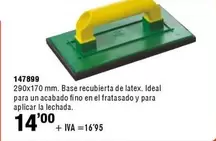 Oferta de Ideal - Base Recubierta De Latex.  Para Un Acabado Fino En El Fratasado Y Para Applicar La Lechada por 14€ en ferrOkey
