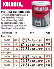 Oferta de Kolorea - Pintura Antigoteras por 6,57€ en ferrOkey