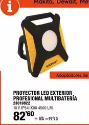 Oferta de Proyector Led Exterior Profesional Multibatería por 82,6€ en ferrOkey