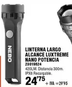Oferta de Linterna Largo Alcance Luxtreme Nano Potencia por 24,75€ en ferrOkey