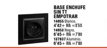 Oferta de Blanco - Enchufe Sin Tt Empotrar en ferrOkey