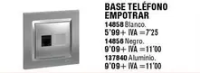 Oferta de Base Teléfono Empotrar por 5,99€ en ferrOkey