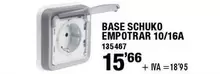 Oferta de Base Schuko Empotrar 10/16a por 15,66€ en ferrOkey