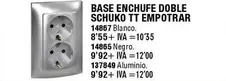 Oferta de Blanco - Enchufe Doble Schuko Tt Empotrar por 8,55€ en ferrOkey
