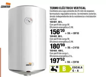 Oferta de Cointra - Termo Electrico Vertical en ferrOkey
