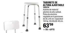 Oferta de Taburete De Altura Ajustable por 63,59€ en ferrOkey