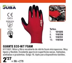 Oferta de Juba - Guante Eco-Nit Foam por 2,27€ en ferrOkey