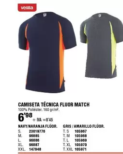 Oferta de Camiseta Técnica Fluor Match por 6,98€ en ferrOkey