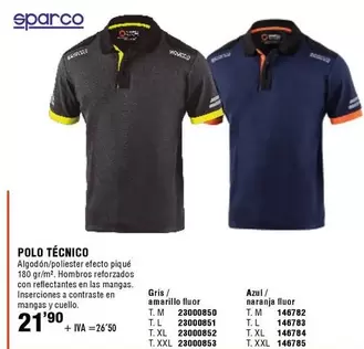 Oferta de Sparco - Polo Tecnico por 21,9€ en ferrOkey