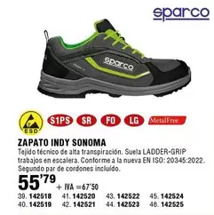 Oferta de Sparco - Zapato Indy Sonoma por 55,79€ en ferrOkey